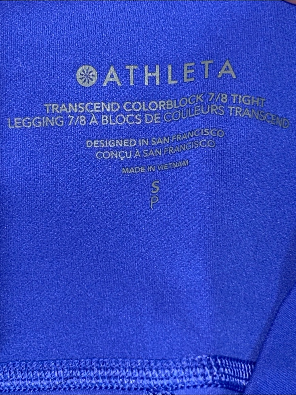 Athleta Transcend Colorblock 7/8 Legging & Longline Sports Bra Set Purple Size S - Picture 7 of 8